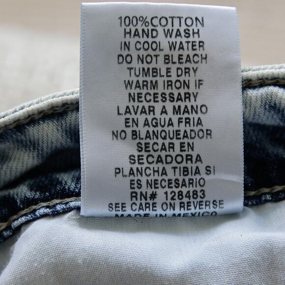 Uniq by Litz Rocker Distressed Wide Leg Acid Wash Jeans size 29 - Picture 5 of 6